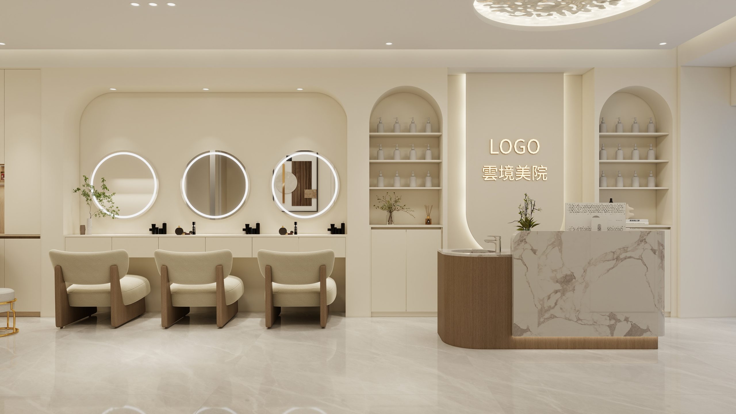 美容院设计丨效果图展示